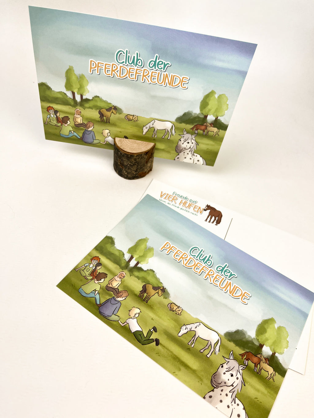 Postkarte zum Buch - Freunde auf vier Hufen