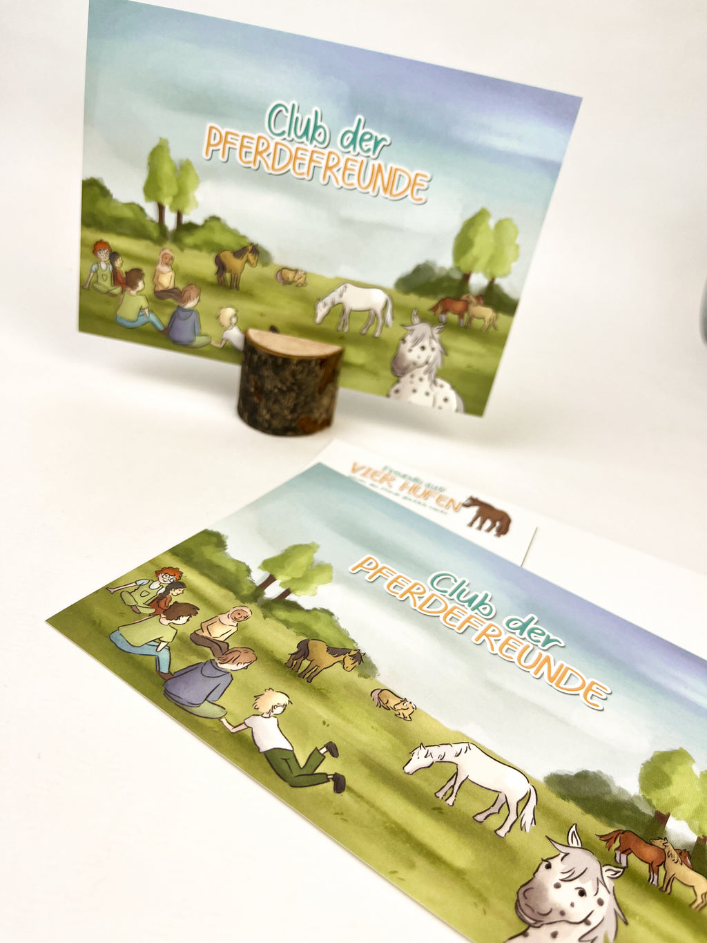 Postkarte zum Buch - Freunde auf vier Hufen