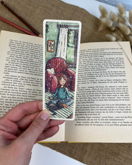 Lesezeichen “Yoga mit Katze"