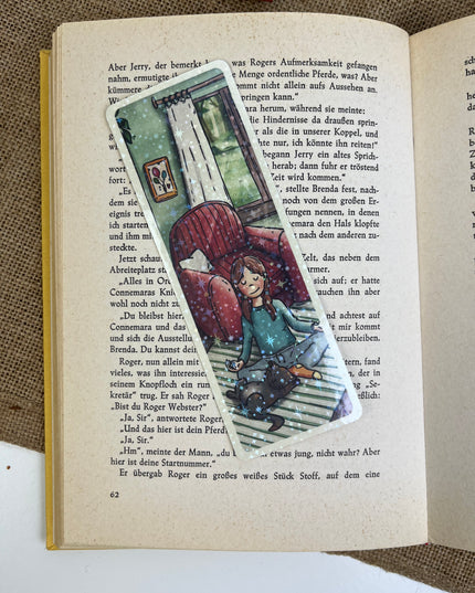 Lesezeichen “Yoga mit Katze"