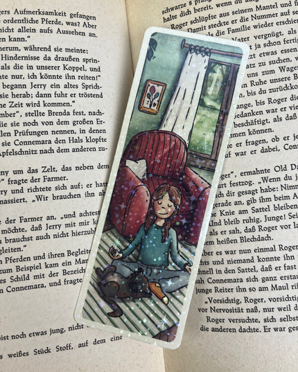 Lesezeichen “Yoga mit Katze"