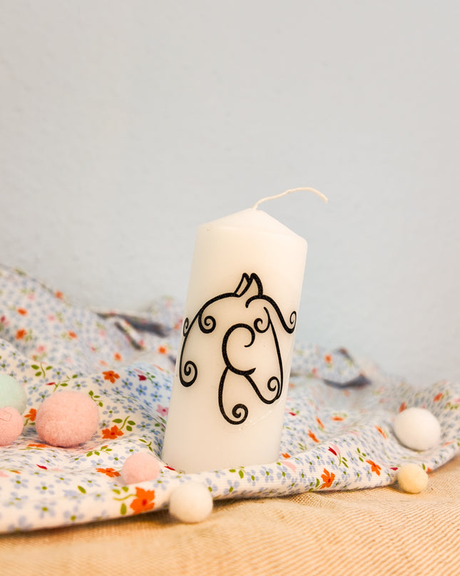 Kerze mit Pferdemotiv “Organic Horse”
