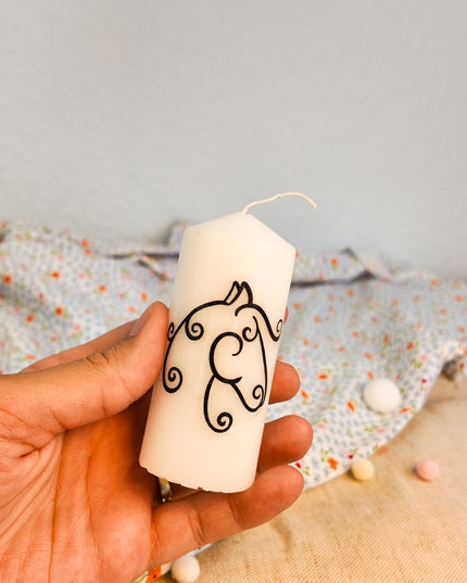 Kerze mit Pferdemotiv “Organic Horse”
