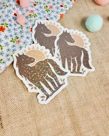 Glitzer-Sticker mit Pferdemotiv "Nature Horse"