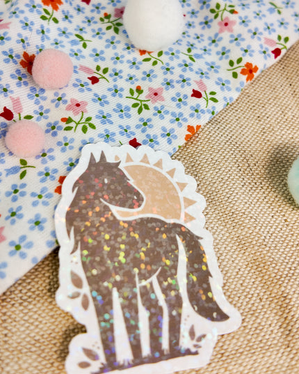 Glitzer-Sticker mit Pferdemotiv "Nature Horse"