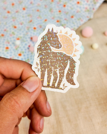 Glitzer-Sticker mit Pferdemotiv "Nature Horse"