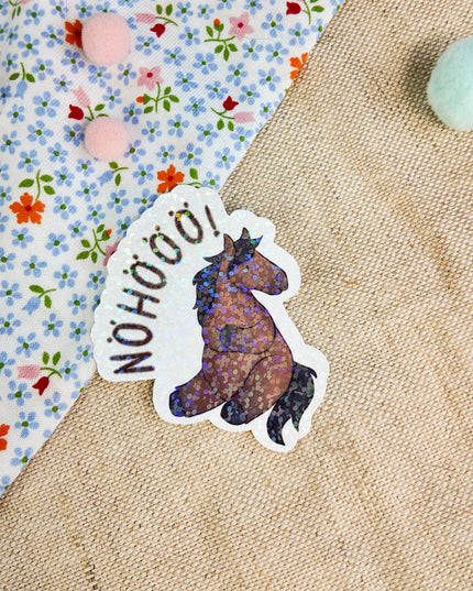 Glitzer-Sticker mit Pferdemotiv "Nöhööö!"