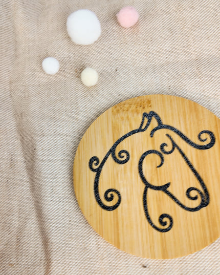 Untersetzer mit Pferdemotiv aus Bambus "Organic Horse"